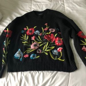 Floral Embroidered Sweater